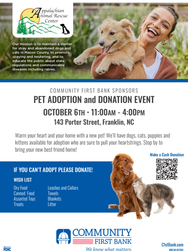 Pet Adoption and Donation Event - Franklin Chamber of Commerce